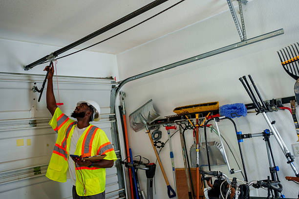 Professional Garage Door Panel Replacement technician working in Texas County County, OK